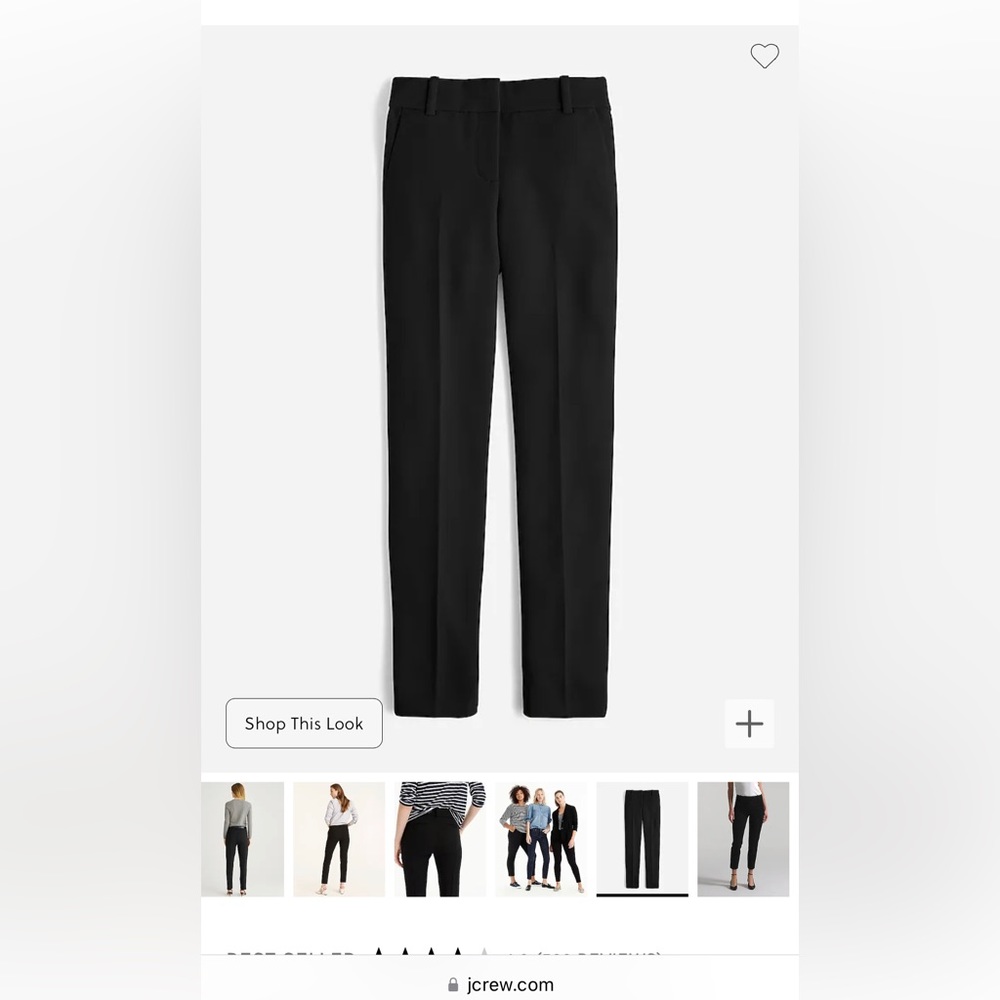 Jcrew Cameron slim cropped pant in four-season stretch